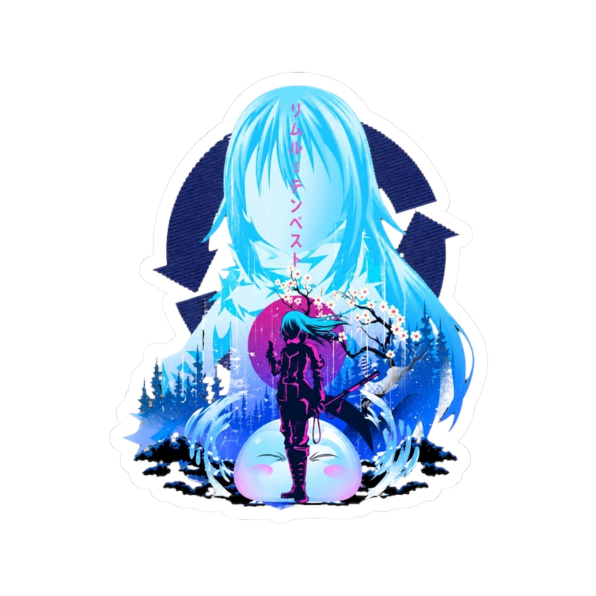 Rimuru Tempest - Tensei Shitara Slime Sticker | That Time I Got Reincarnated as a Slime - alternate angle 3, merchandise