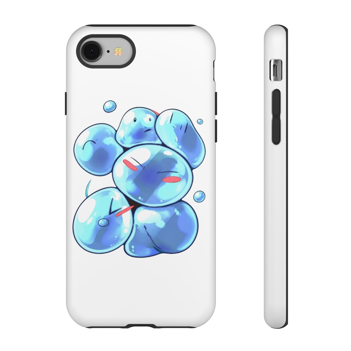 Akatxezy Anime Phone Case for iPhone 16 Plus, Rimuru Tensura Manga Pattern, Blue Shockproof Glass Back & Soft TPU Bumper | That Time I Got Reincarnated as a Slime - alternate angle 2, merchandise