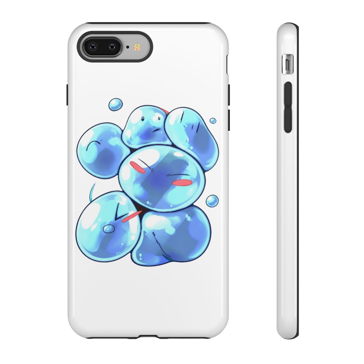 Akatxezy Anime Phone Case for iPhone 16 Plus, Rimuru Tensura Manga Pattern, Blue Shockproof Glass Back & Soft TPU Bumper | That Time I Got Reincarnated as a Slime - alternate angle 3, merchandise