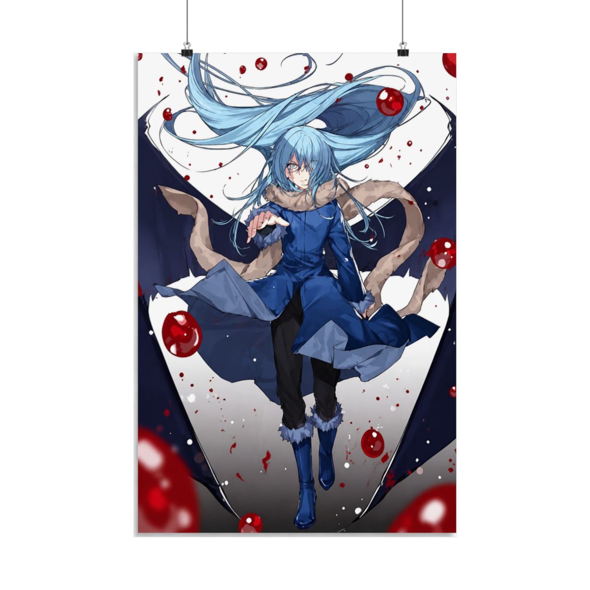HCKOA Anime That Time I Got Reincarnated As A Slime Tempest Rimuru Poster Decorative Painting Posters Wall Art Living Room Posters Gifts Bedroom Painting 12x18inch(30x45cm)